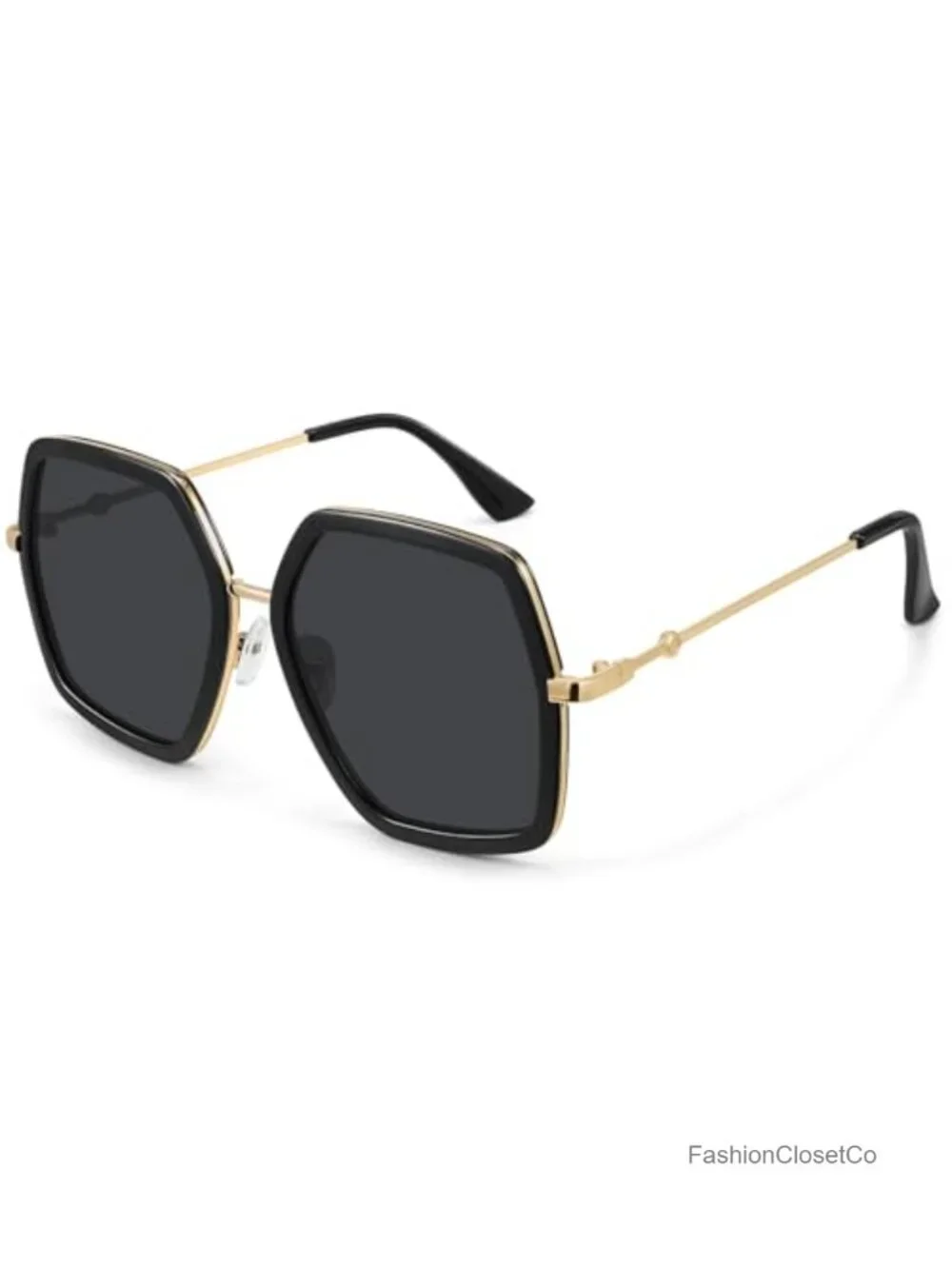 Oversized Square Sunglasses Retro Luxury Big UV400 Protection Womens